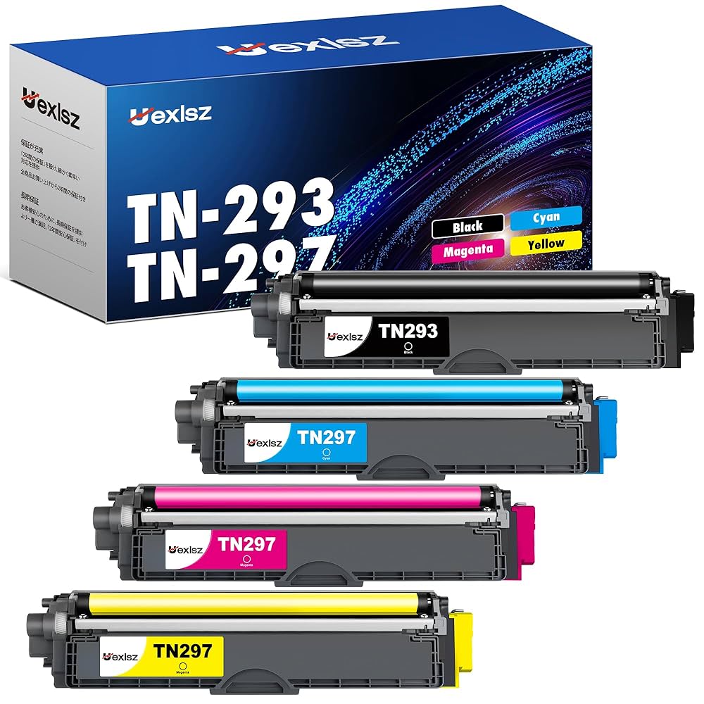Amazon.co.jp: TN-293 TN-297 互換トナーカートリッジ 4色セット